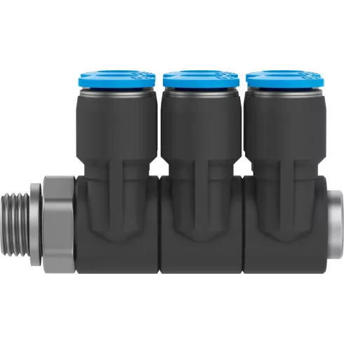 Коллектор цанговый поворотный с шестью выходами Festo QSLV6-G1/4-8