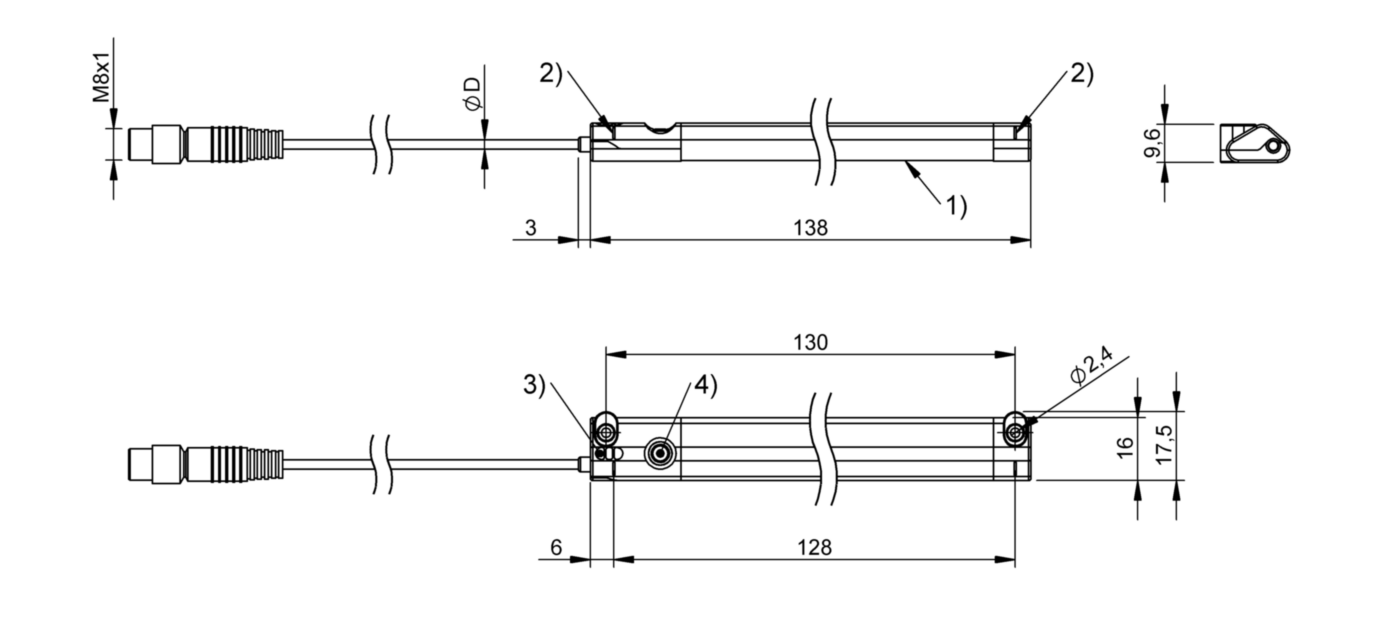 Датчик линейных перемещений Balluff BMP 01-EL1PP21A-0128-00-P00,5-S75