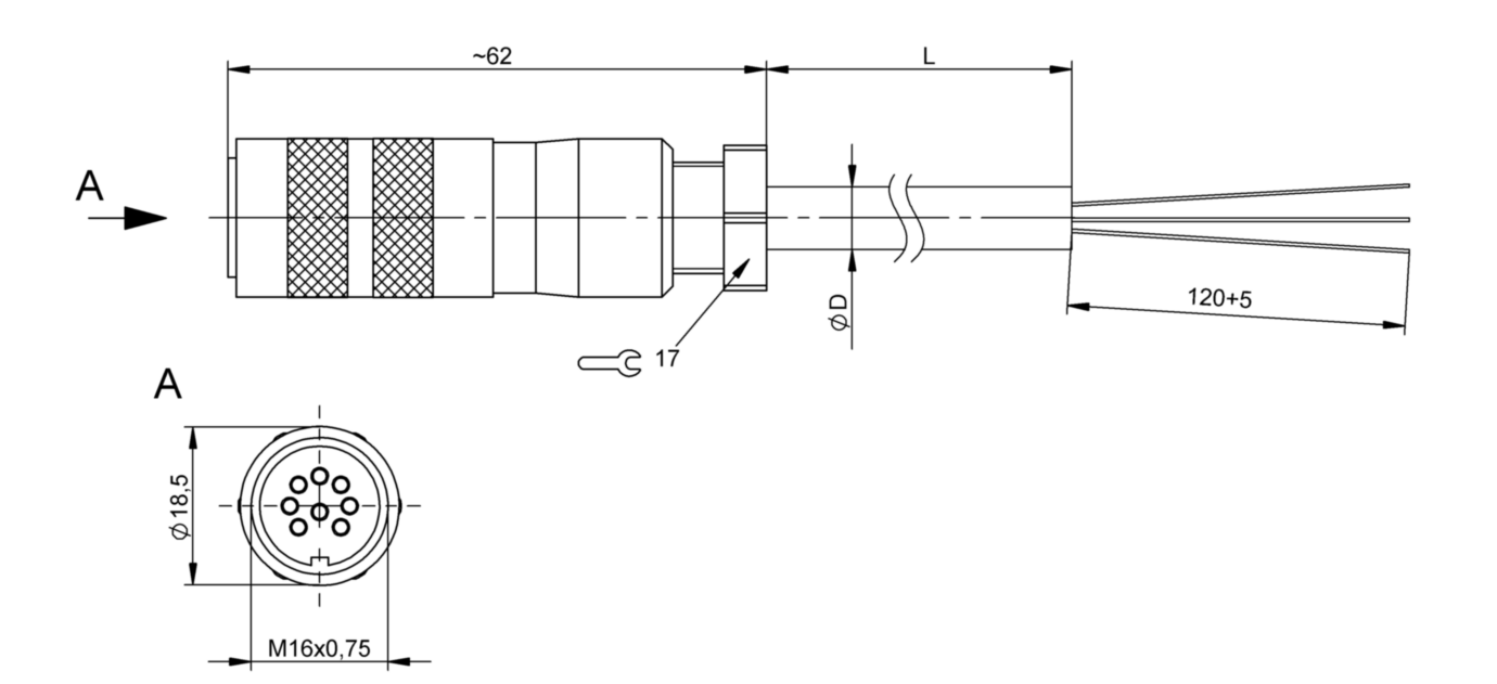 Разъем с кабелем Balluff BKS-S 32M-75