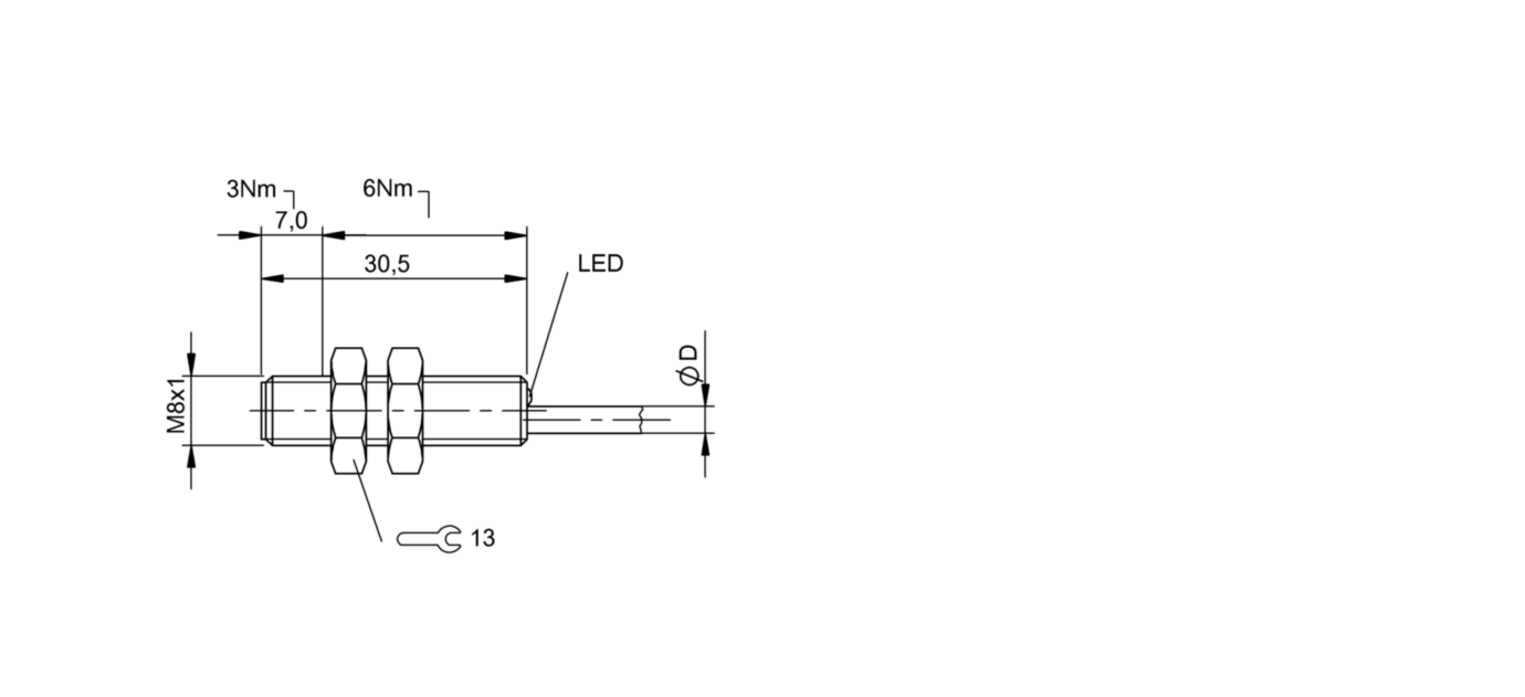 Магнитный датчик Balluff BMF 08M-NS-C-2-KPU-03