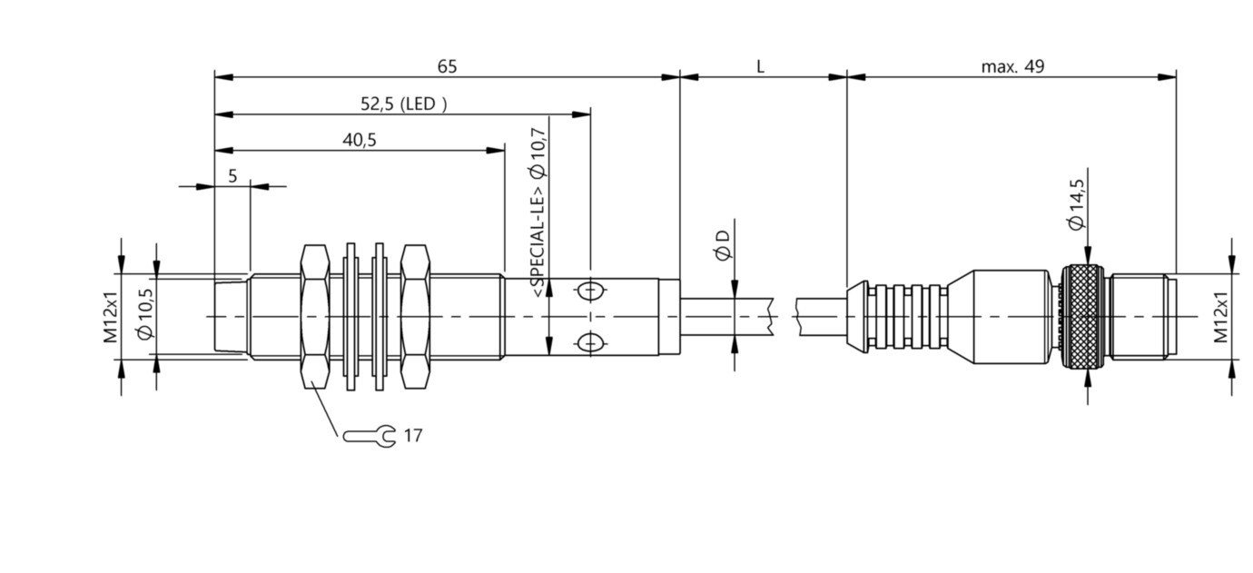 Индуктивный датчик расстояния Balluff BAW M12MF2-UAC40F-BP00,2-GS04