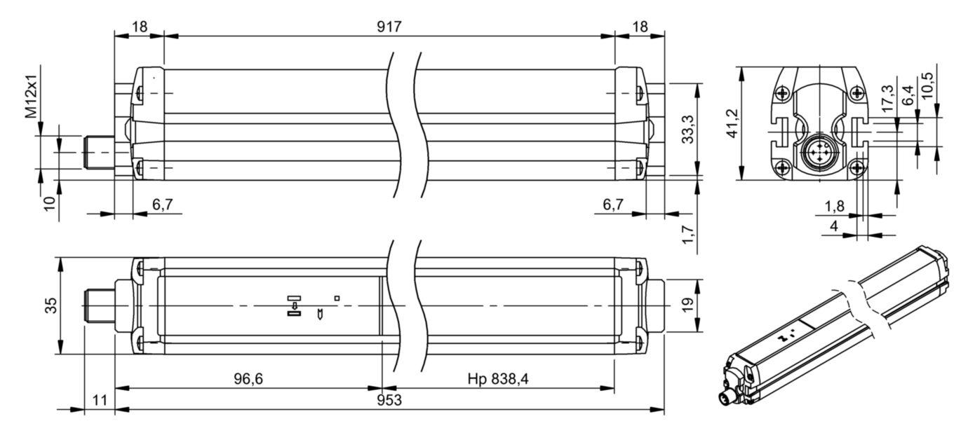 Многолучевой барьер безопасности Balluff BLG 4A-080-50X-B03-O01-SX