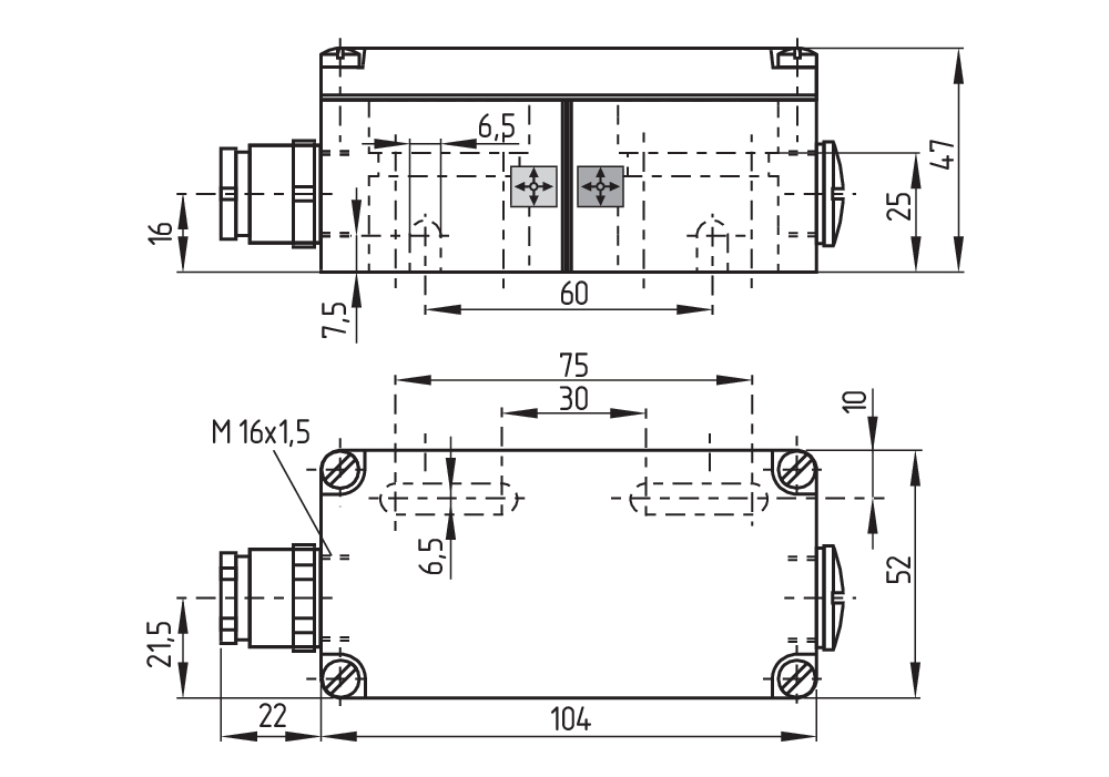 Магнитный герконовый датчик Schmersal EX-BN20-RZ-3G/D