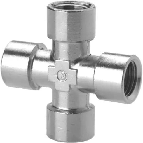 Фитинг резьбовой крестообразный Camozzi 2033-1/4