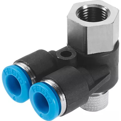 Тройник цанговый с внутренней резьбой и наружным шестигранником Festo QSYTF-3/8-10-B