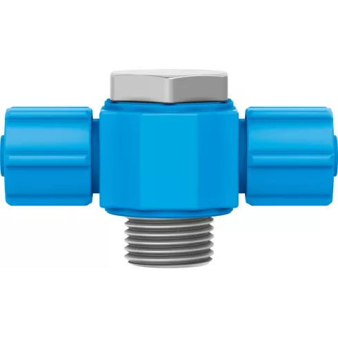 Тройник ниппельный с резьбой и накидной гайкой Festo TCK-1/8-PK-6-KU
