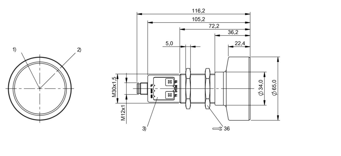 Ультразвуковой датчик расстояния Balluff BUS M30M1-XC-60/600-S92K