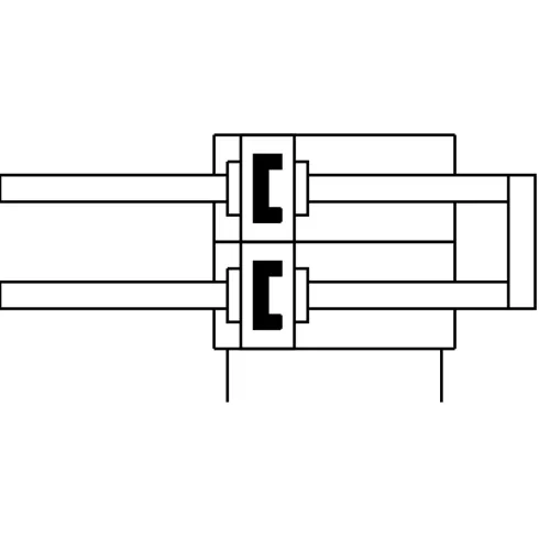 Двухпоршневой пневмоцилиндр Festo DPZ-25-50-P-A-KF-S2