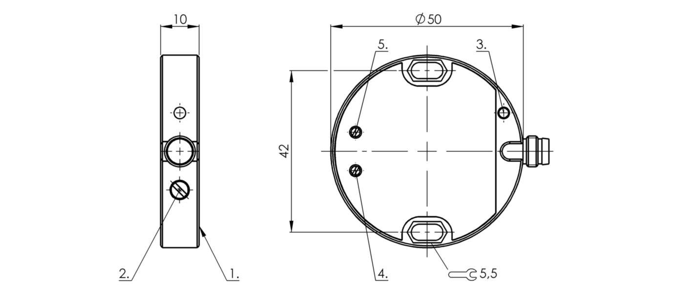 Емкостной датчик Balluff BCS D50OO03-YPC25C-S49G
