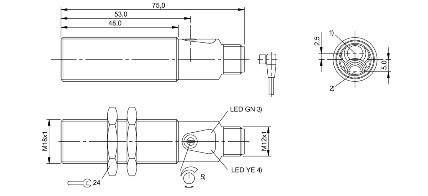 Оптический датчик Balluff BOS 18M-PO-RD21-S4
