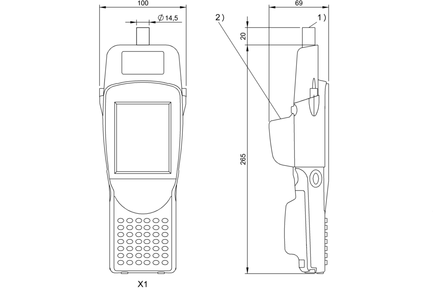 RFID портативный прибор чтения-записи Balluff BIS M-873-1-008-X-004