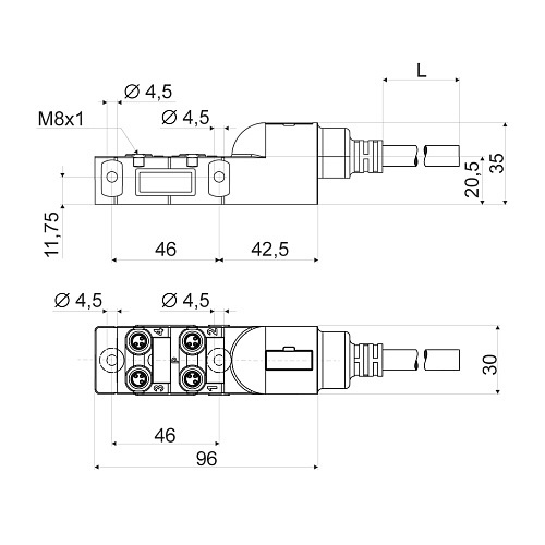 Распределительная коробка для датчиков Wenglor ZAA08R501