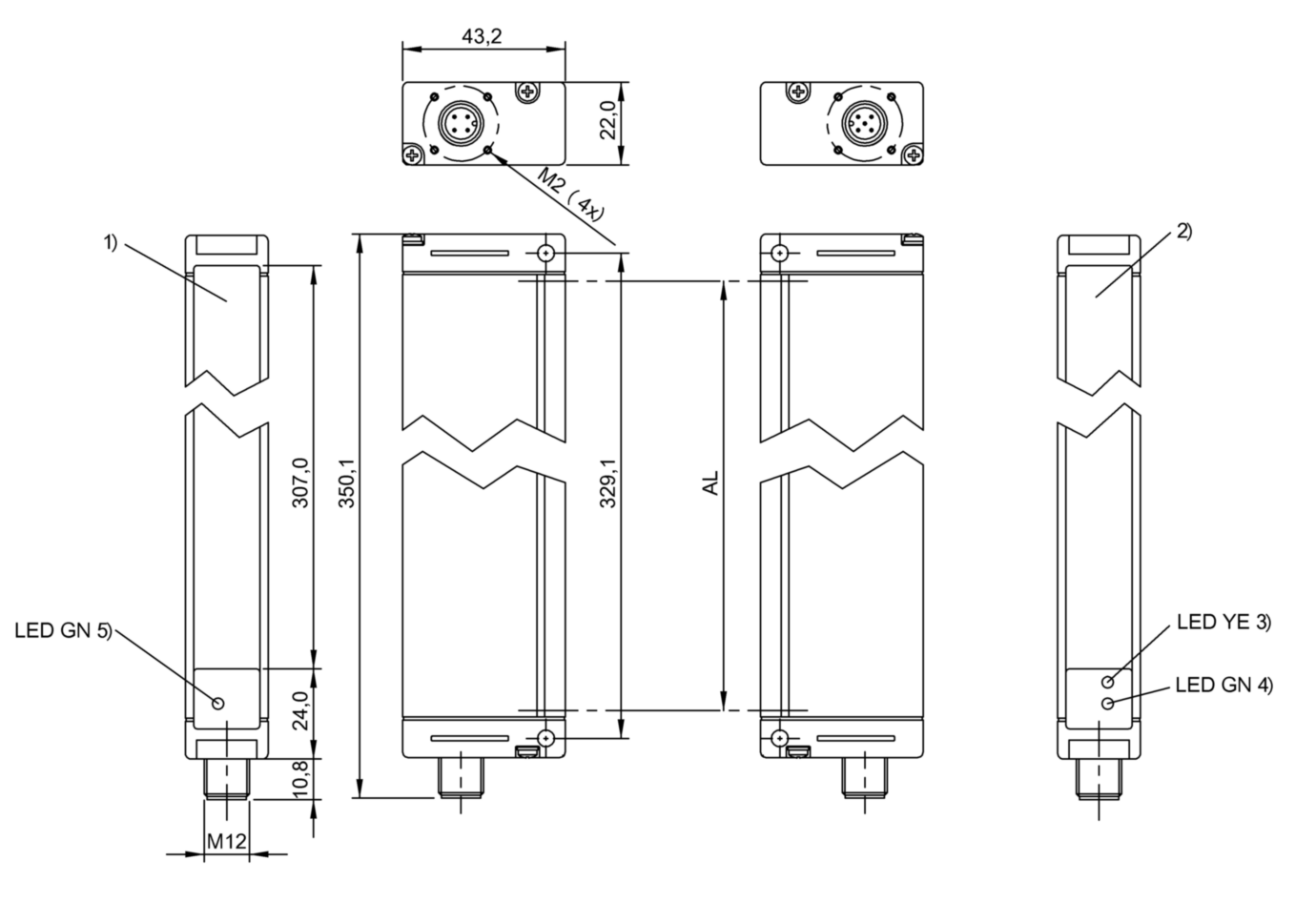 Световая завеса Balluff BLG 1-030-210-070-PV01-SX