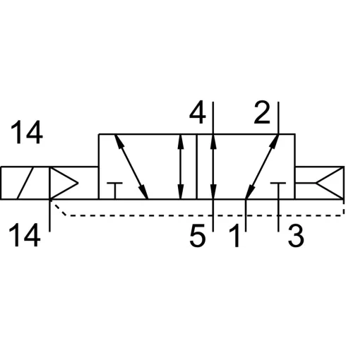 Распределитель с электромагнитным управлением Festo VSVA-B-M52-AZ-A1-1T1L