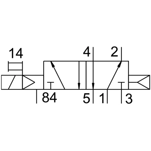 Распределитель с электромагнитным управлением Festo MEBH-5/2-1/8-P-L-B-110AC