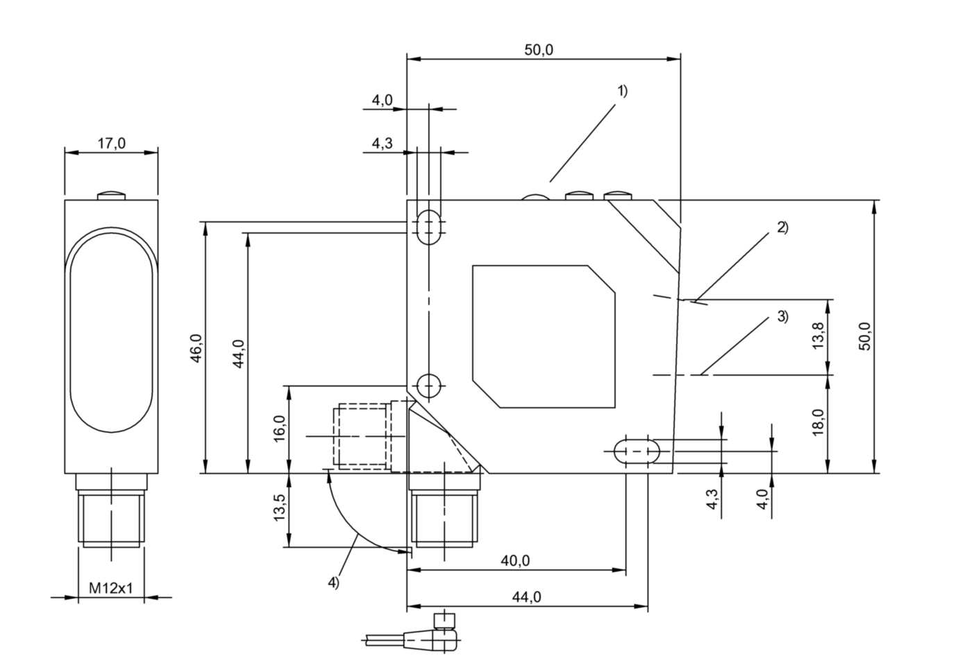Оптический датчик расстояния Balluff BOD 26K-LA01-S4-C