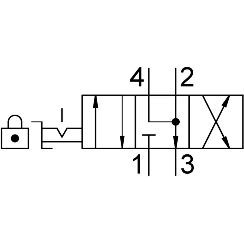 Распределитель с ручным управлением Festo VHER-P-H-B43E-G12