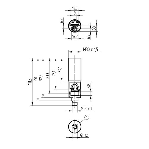 Ультразвуковой датчик расстояния Wenglor UMF402U035