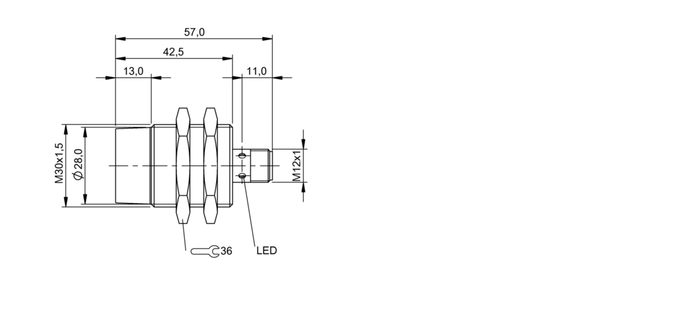 Индуктивный датчик расстояния Balluff BAW M30ME-UAC15F-S04G