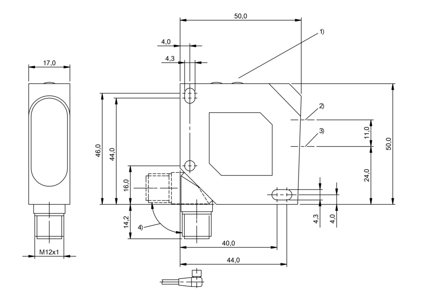 Датчик цвета Balluff BFS 26K-PS-L01-S115