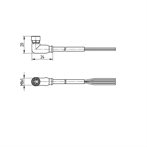 Разъем с кабелем Wenglor S60-5M
