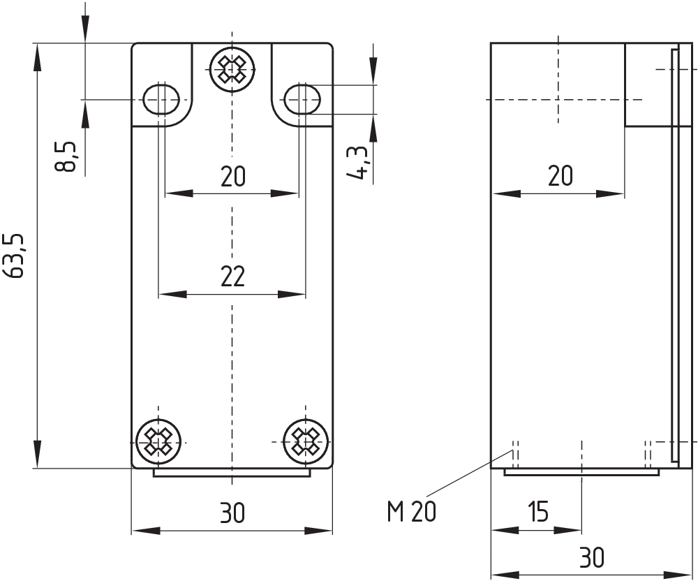 Kонцевой выключатель безопасности Schmersal EX-ZK 235-02Z-3D