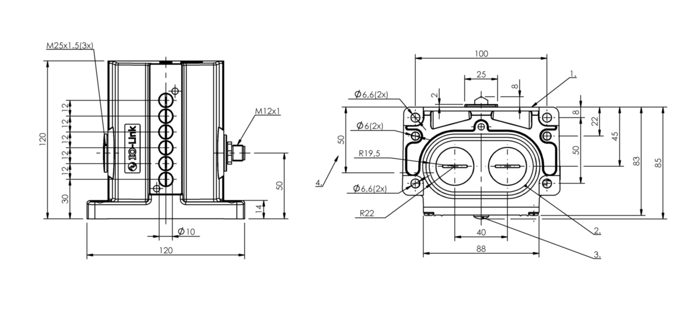 Блочный выключатель Balluff BNS 819-D06-D12-100-10-FD-S4R-I