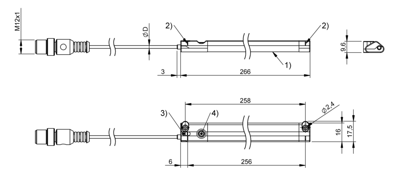 Датчик линейных перемещений Balluff BMP 01-EL1PP21A-0256-00-P00,5-S4