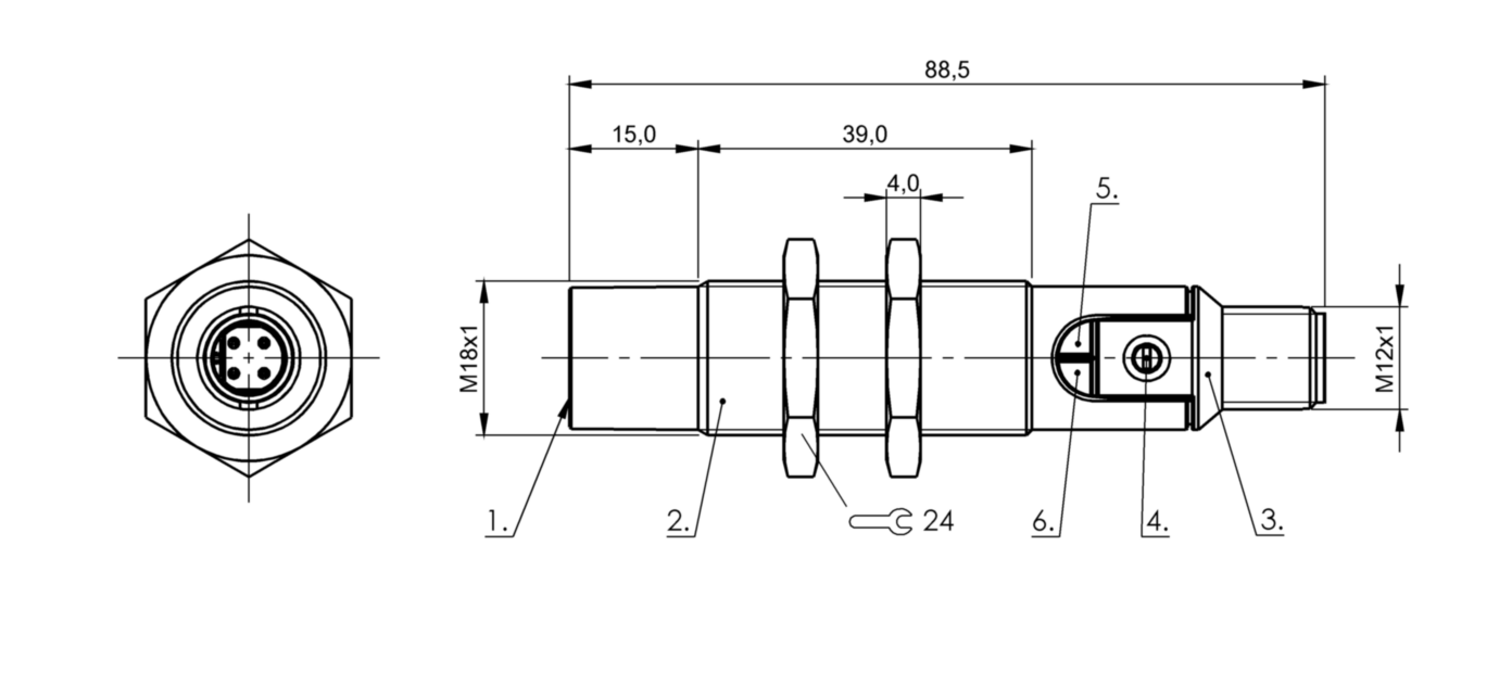 Емкостной датчик уровня Balluff BCS M18BBG2-NSC15H-S04K