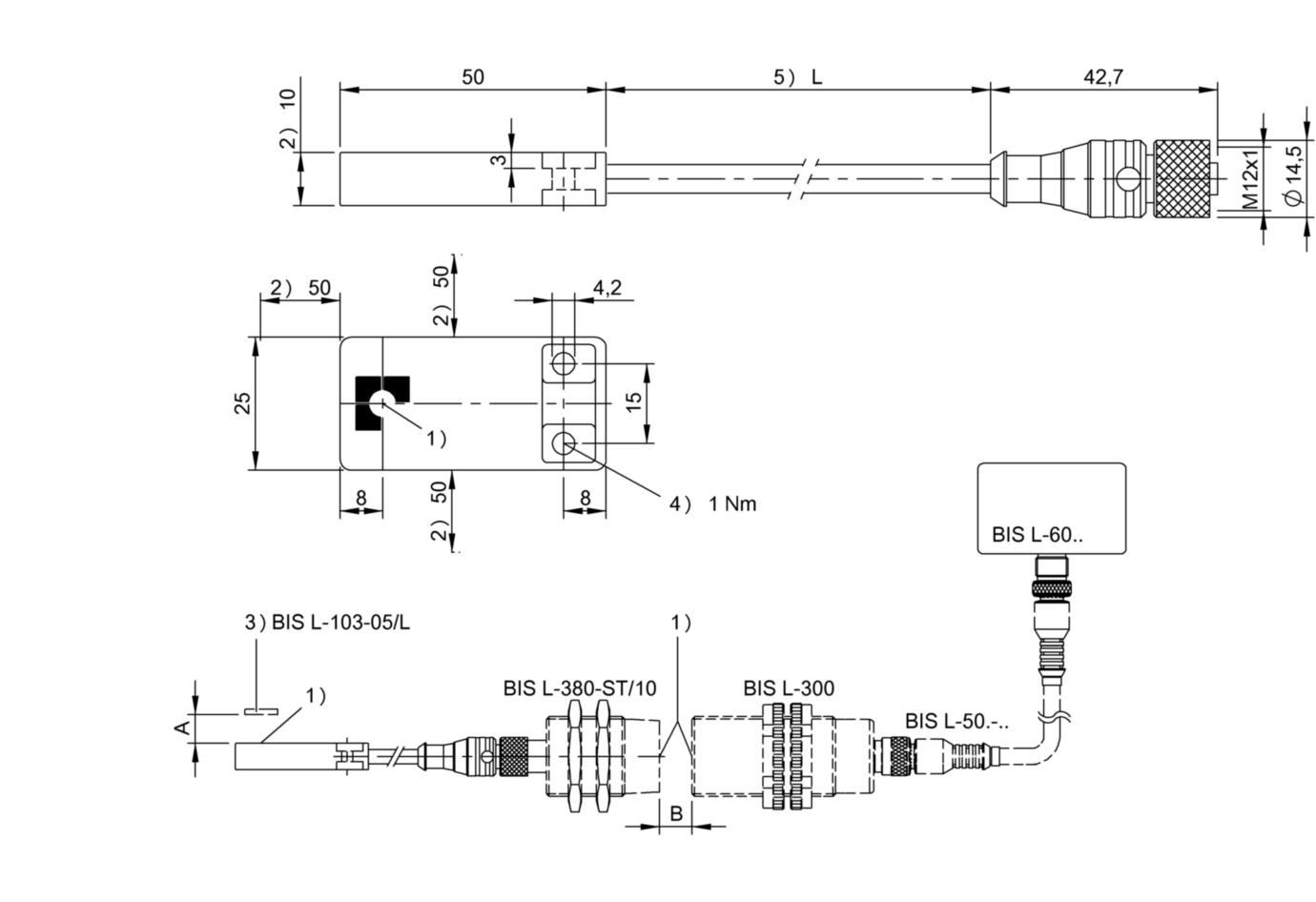 RFID Антенна Balluff BIS L-380-22/BU-PU1-00,15