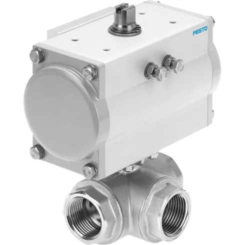 Шаровой кран с приводом Festo VZBM-A-2-RP-25-F-3T-B2-PA80 Ру25 Ду50 (PN25 DN50)