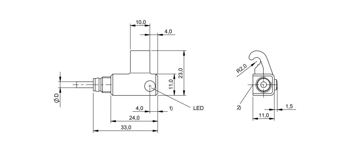 Магнитный датчик для цилиндра Balluff BMF 21K-PS-C-2-PU-03