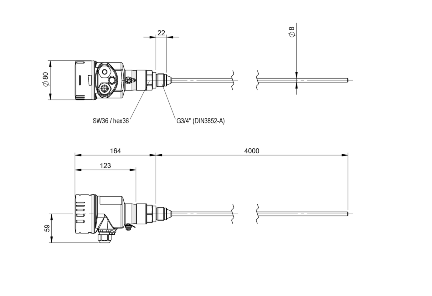 Радарный уровнемер Balluff BMD 1LTA-4000/10A-AE520A-KM20K