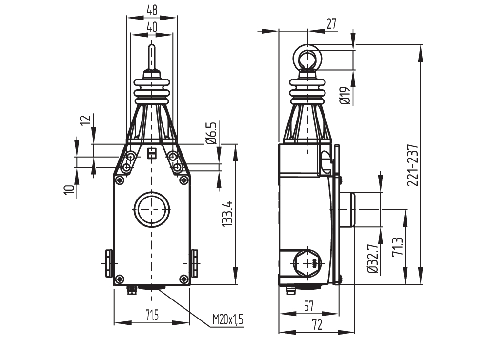 Тросовый выключатель аварийной остановки Schmersal EX-ZQ900-13-3D