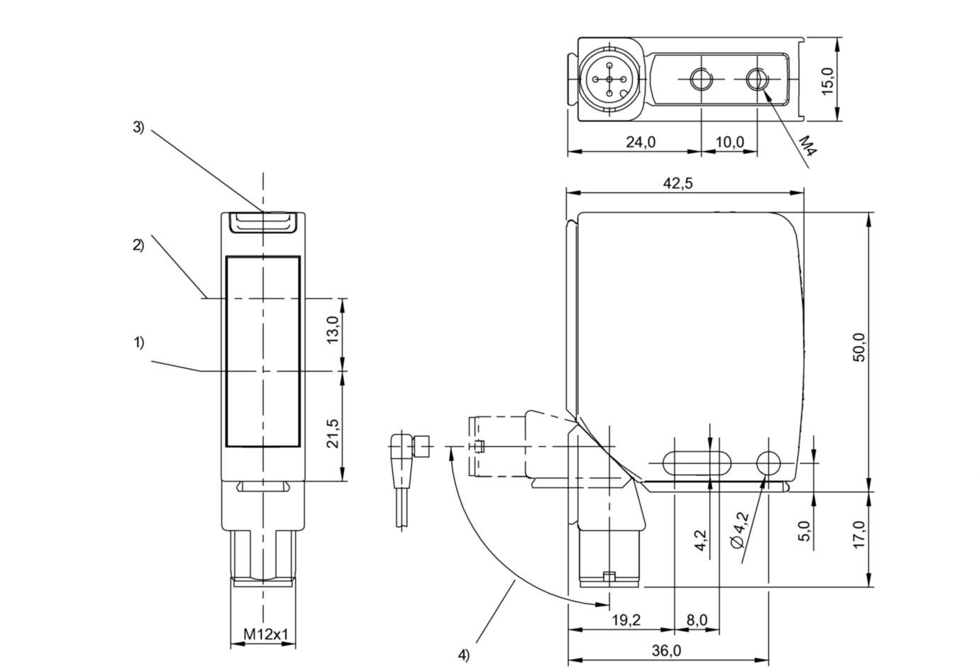 Оптический датчик расстояния Balluff BOD 21M-LB04-S92