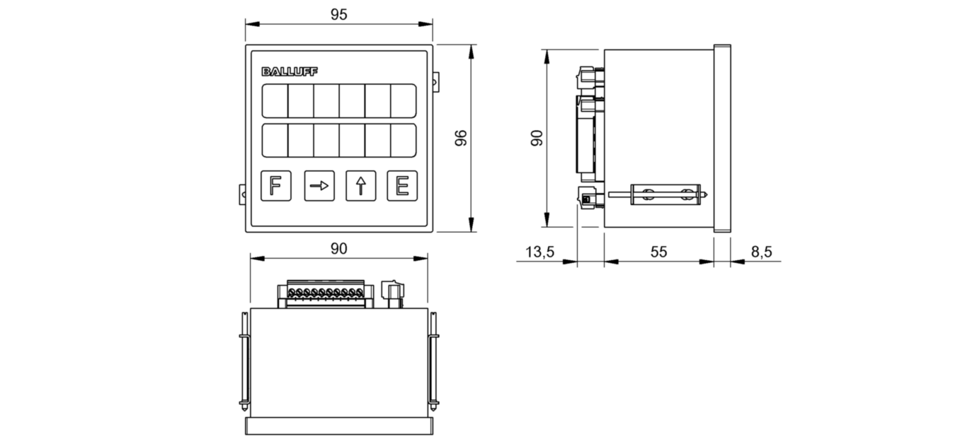 Цифровой индикатор Balluff BDD 622-R3Q4-0-52-N-00