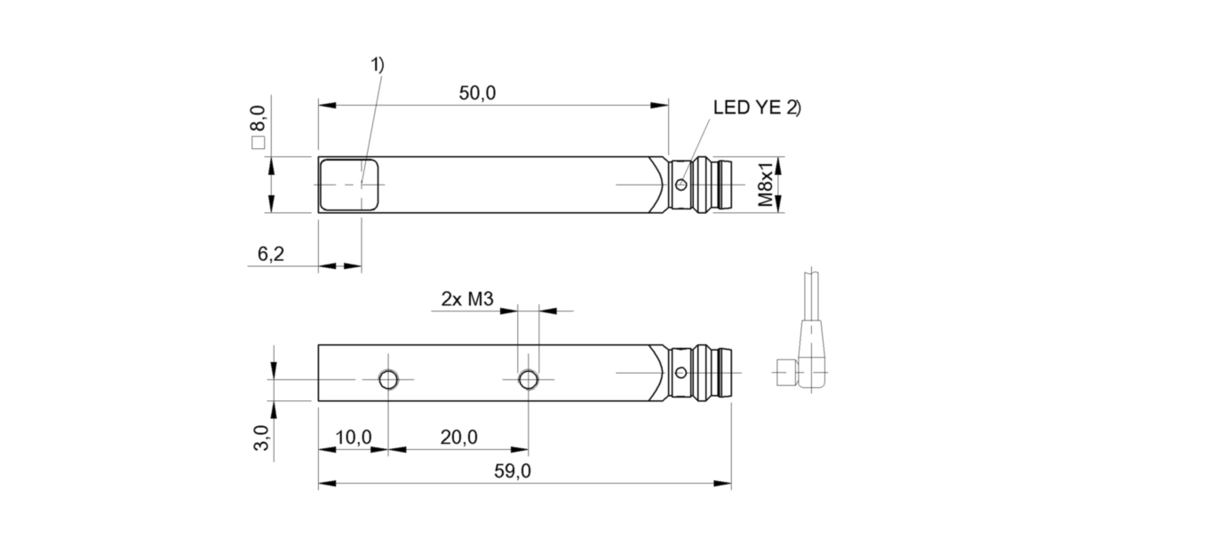 Оптический датчик Balluff BOS Q08M-PO-KE21-S49