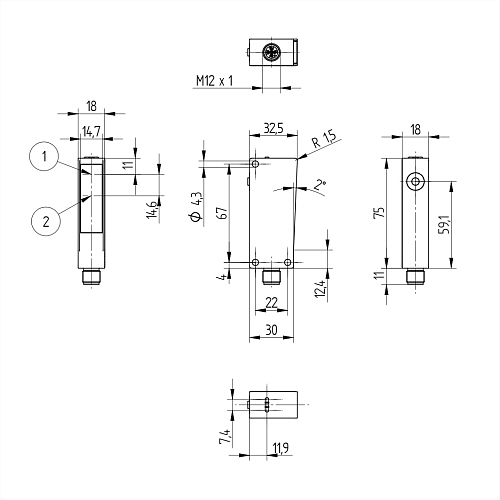 Оптический датчик Wenglor P1NH702