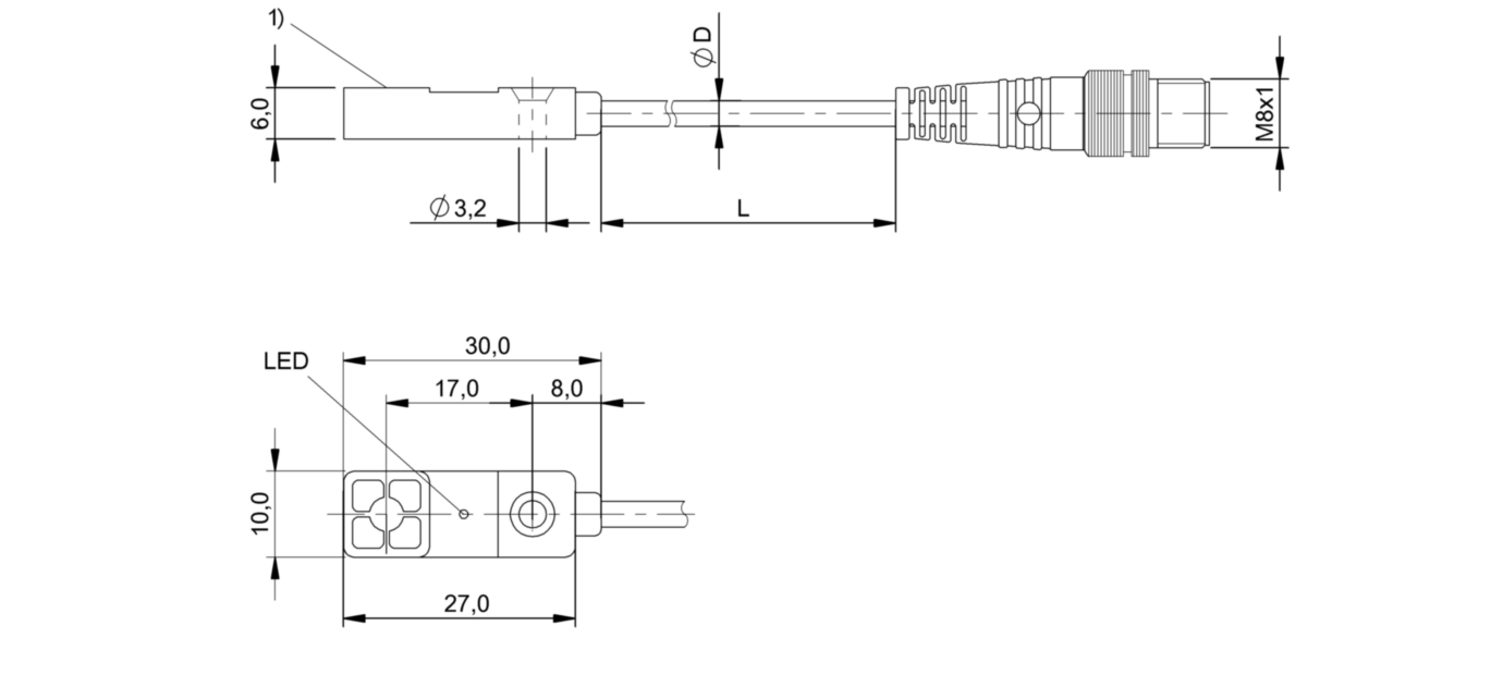 Индуктивный датчик расстояния Balluff BAW R03KC-UAE40B-BP00,3-GS49