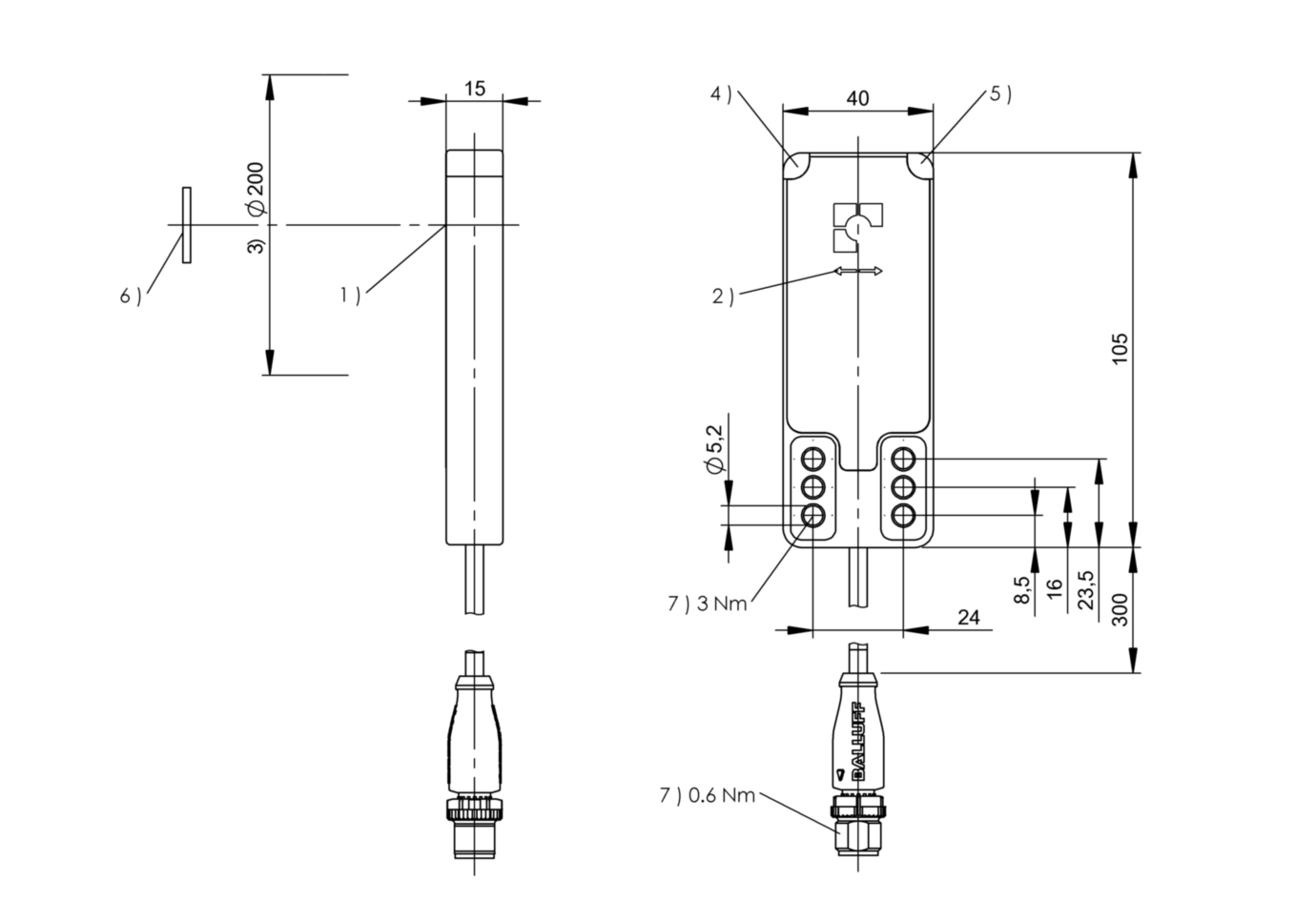RFID головка чтения/записи Balluff BIS VM-355-401-S4