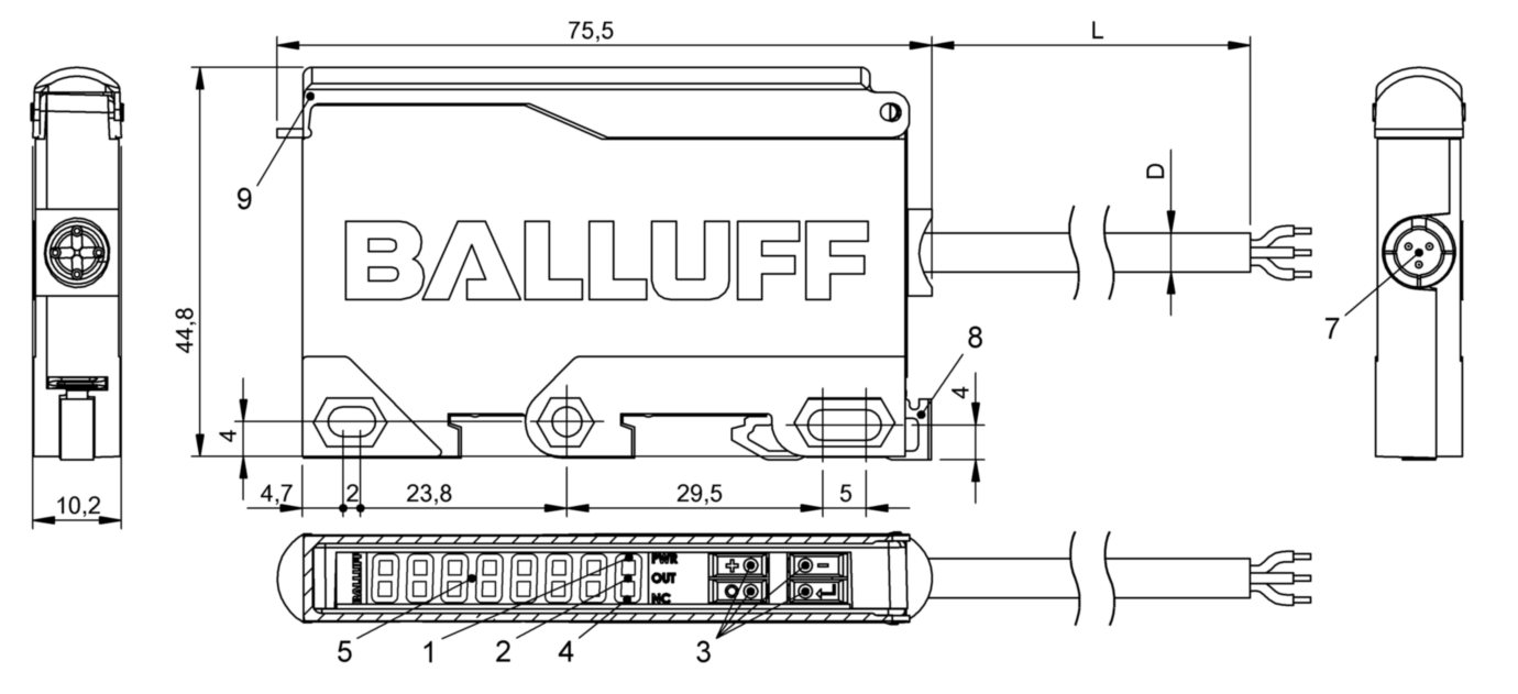 Коммутирующий усилитель Balluff BAE SA-CS-026-YP-BP02