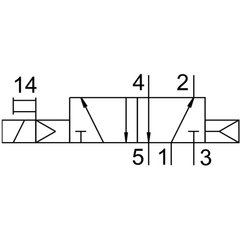 Распределитель с электромагнитным управлением Festo MN1H-5/2-D-3-C
