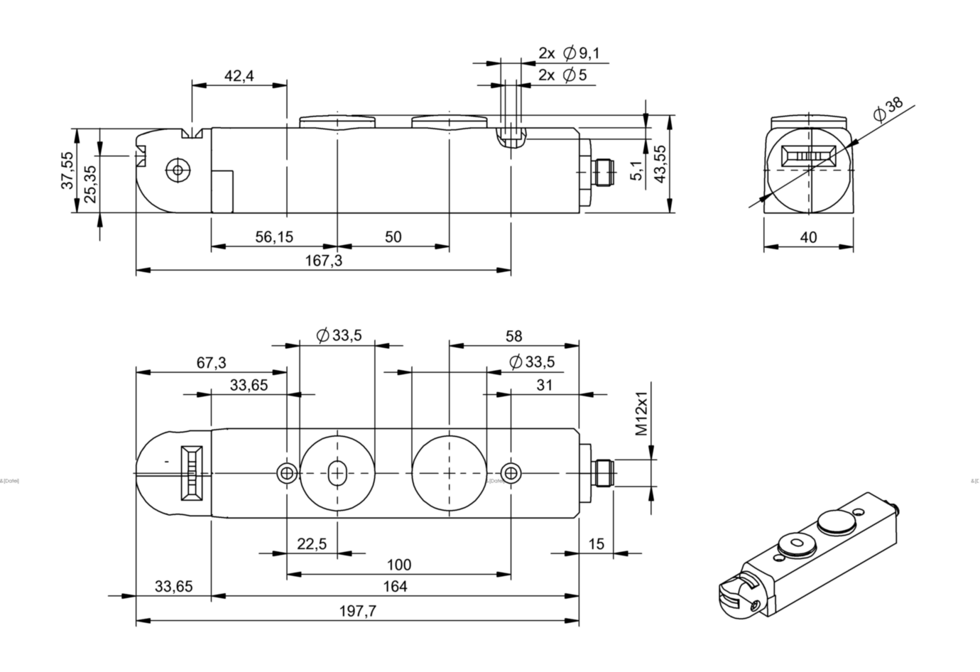 Дверной выключатель безопасности Balluff BID F101-2M1E3-M02AZ0-S115