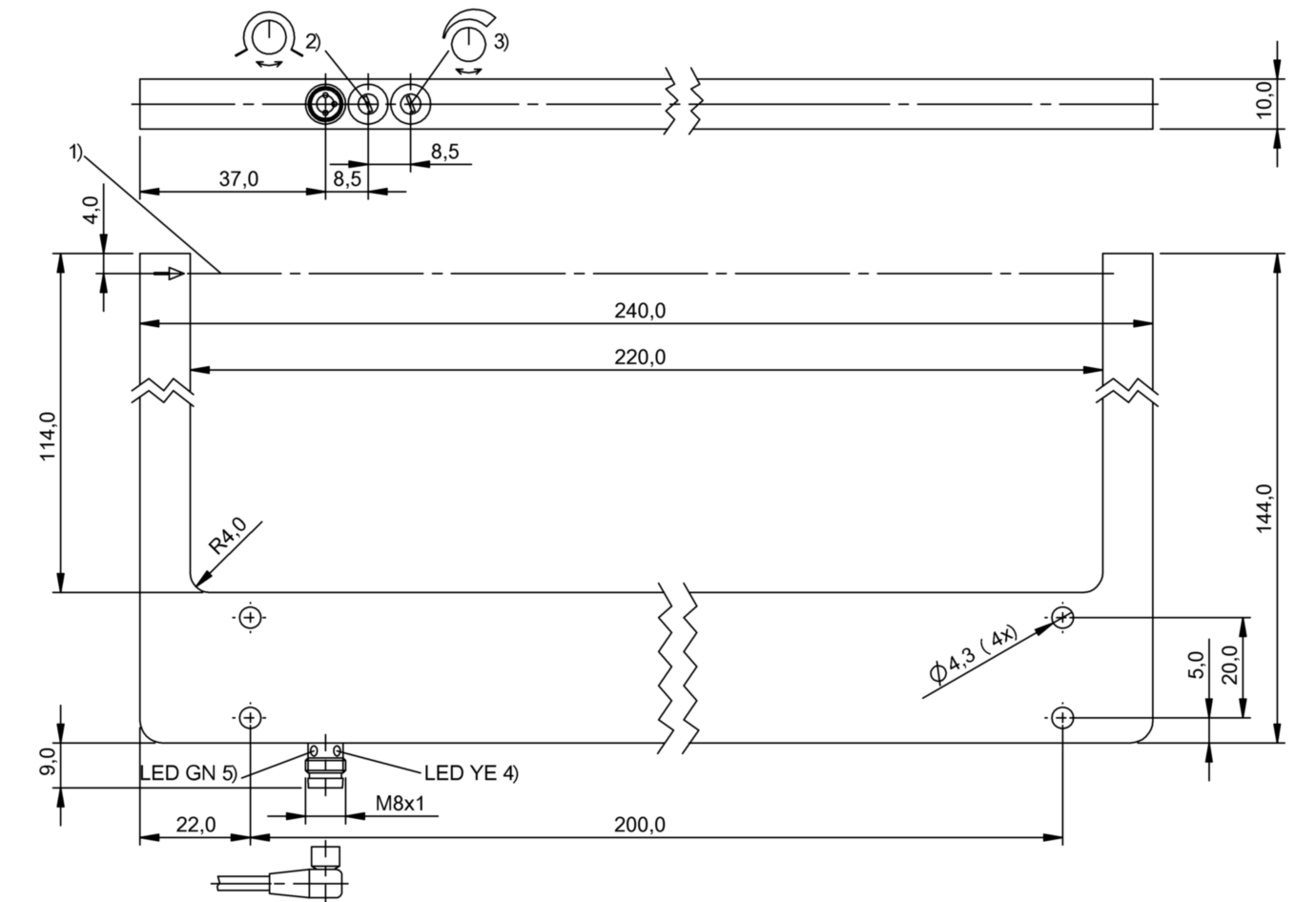 Щелевой датчик Balluff BGL 220A-008-S49