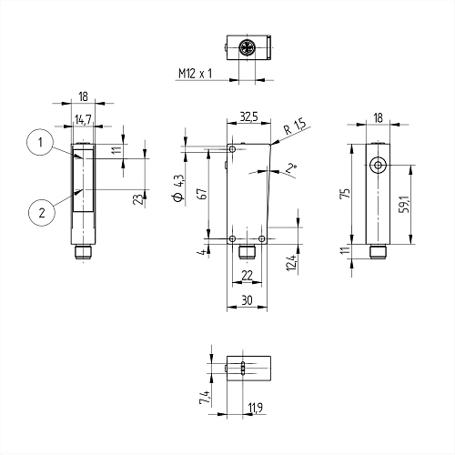 Оптический датчик Wenglor P1NH502