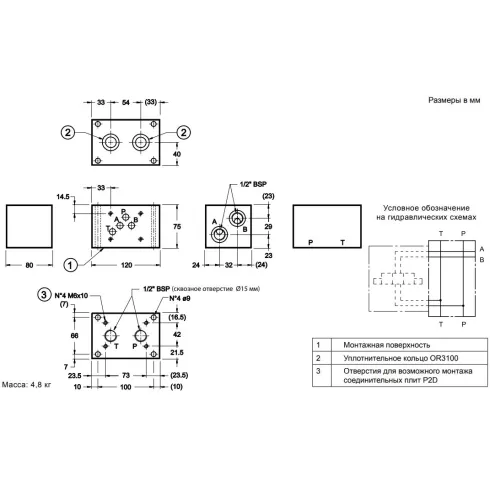 Плита для батарейного монтажа стальная DUPLOMATIC MS S.p.a. P4D-F/21_1561441, СЕТОР 5
