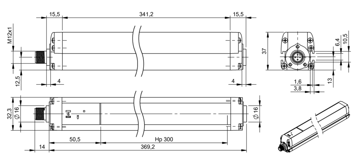 Многолучевой барьер безопасности Balluff BLG 4A-030-600-014-O01-SX