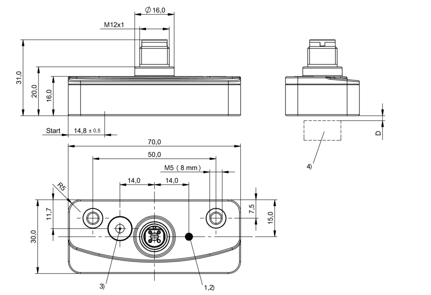 Индуктивный датчик линейных перемещений Balluff BIP CD2-B040-02-S4