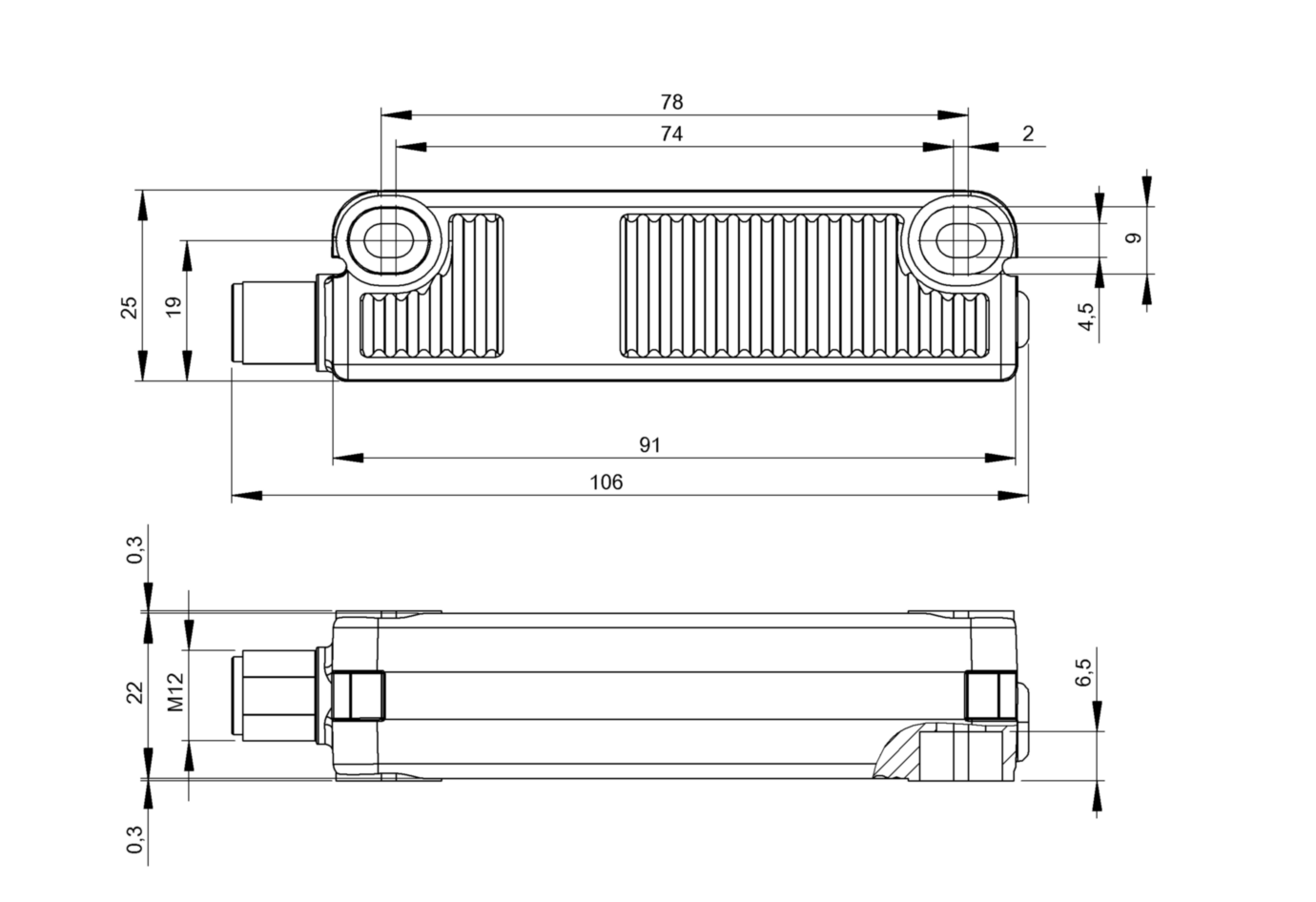 Магнитный датчик безопасности Balluff BID R03K-4R300-O20ZZ0-S92