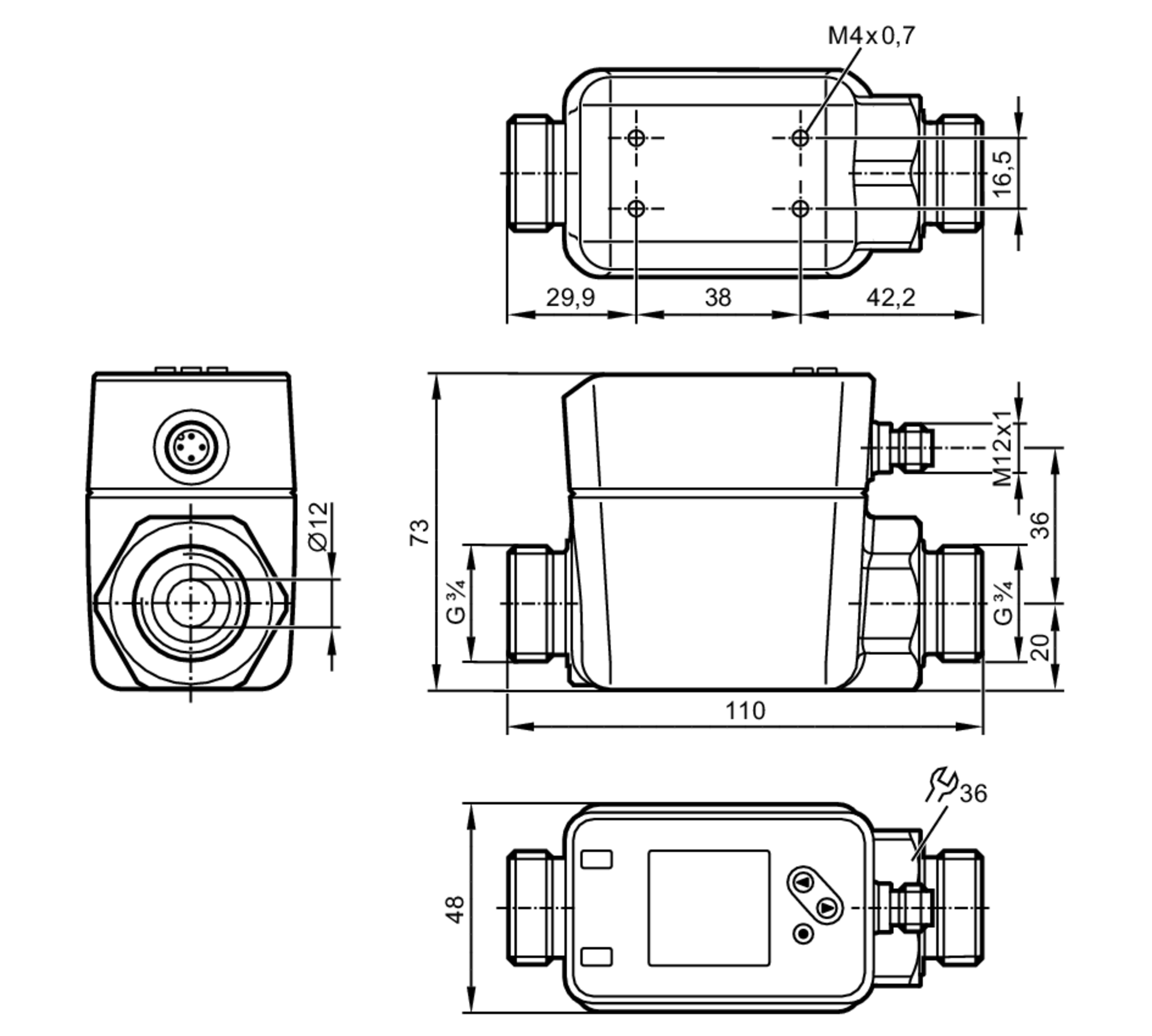 Электромагнитный расходомер IFM Electronic SM7120